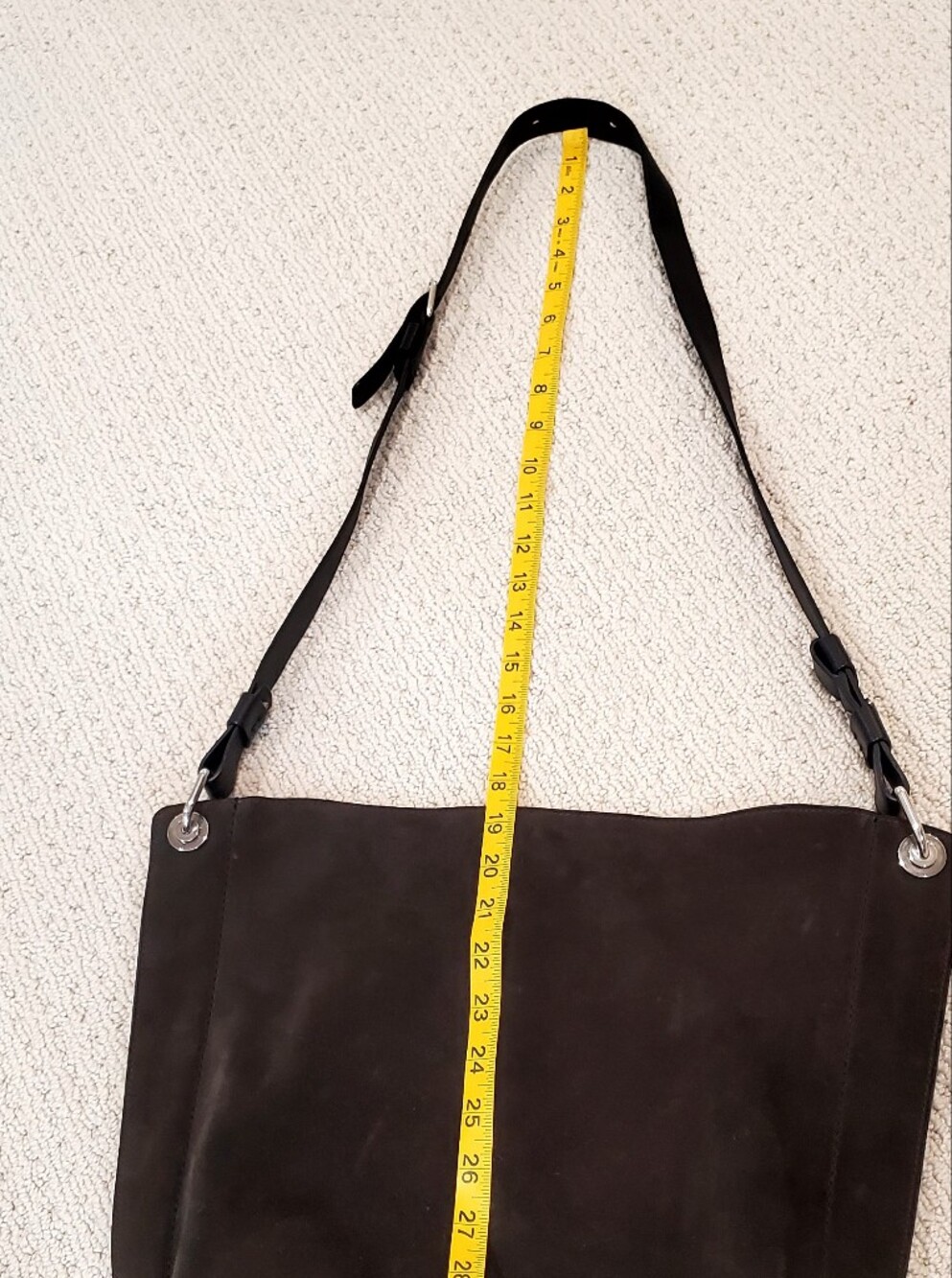 Proenza Schouler Chocolate Suede Convertible Soft Sided Smart Crossbody Bag - Picture 13 of 15